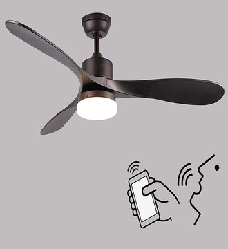 52 Inch Smart Ceiling Fan with Light Work