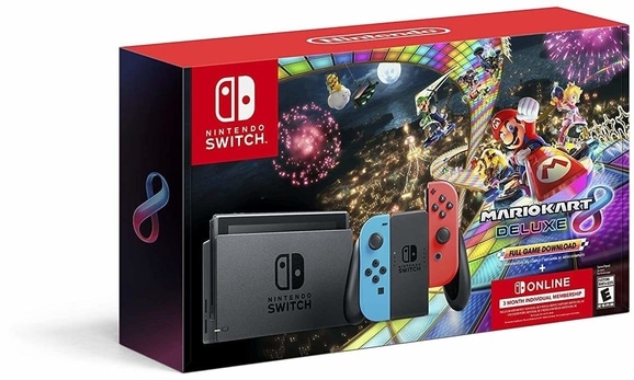 Nintendo Switch w Neon Blue & Neon Red Joy-Con